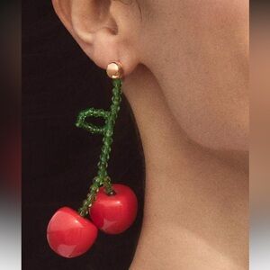 Cherry Beaded Earrings A1269